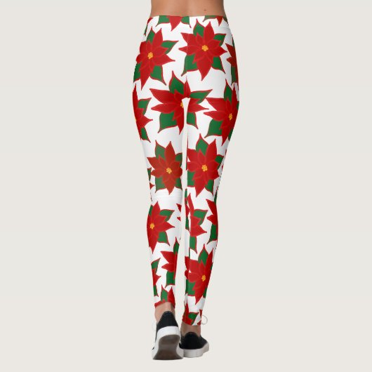 Rote Blume Leggings (Rückseite)