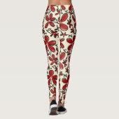 Rote Blume Leggings (Rückseite)