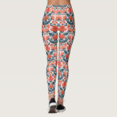 Rote Blume Leggings (Rückseite)