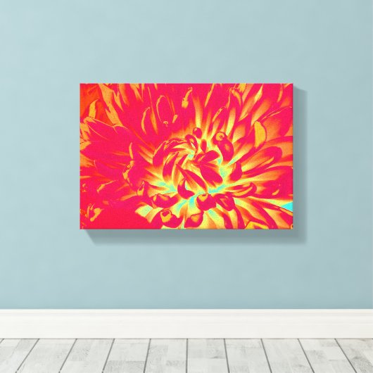 Rote Blume Leinwanddruck (Insitu (Holzboden))