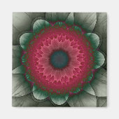 Rote Blume Magnet (Vorne)