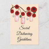 Rote Blume Mason Jar Sicherheitsmaßnahmen Begleitkarte (Vorderseite)