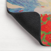 Rote Blume Maus Pad Mousepad (Ecke)