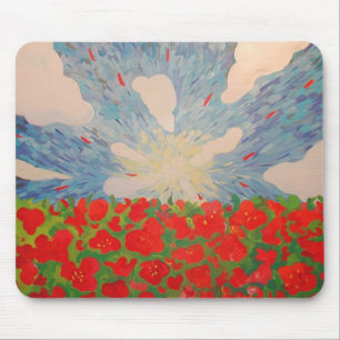 Rote Blume Maus Pad Mousepad