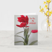 Rote Blume, mein Freund Karte (Gelbe Blume)