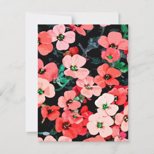 Rote Blume Mitteilungskarte (Vorderseite)