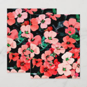 Rote Blume Mitteilungskarte (Vorne/Hinten)