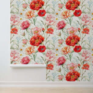 Rote Blume Mix Peony Tulpe Rose daisy Tapete