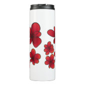 Rote Blume - Moderne Blumenkunst für Tasse (Rückseite)