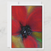 Rote Blume, Mohn. Einladung (Rückseite)