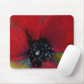 Rote Blume, Mohnblume Mousepad (Mit Mouse)