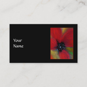 Rote Blume, Mohnblume Visitenkarte