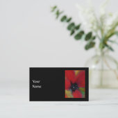 Rote Blume, Mohnblume Visitenkarte (Stehend Vorderseite)