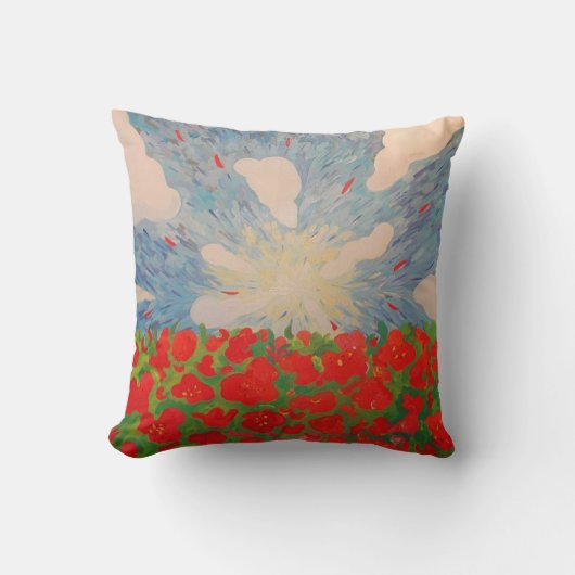 Rote Blume MoJo Pillow Kissen (Vorderseite)