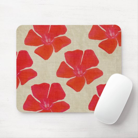 Rote Blume Mousepad (Mit Mouse)
