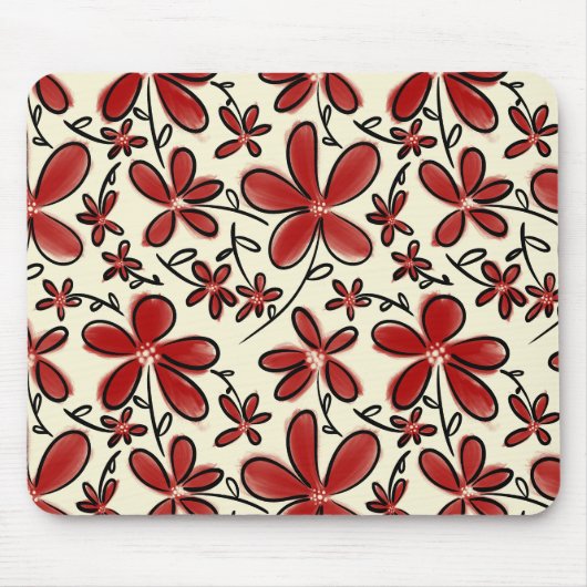 Rote Blume Mousepad (Vorne)