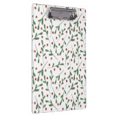 Rote Blume, Muster der grünen Blätter Klemmbrett (Rechts)