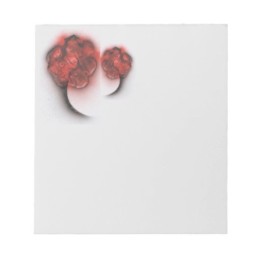 Rote Blume Notizblock (Vorderseite)
