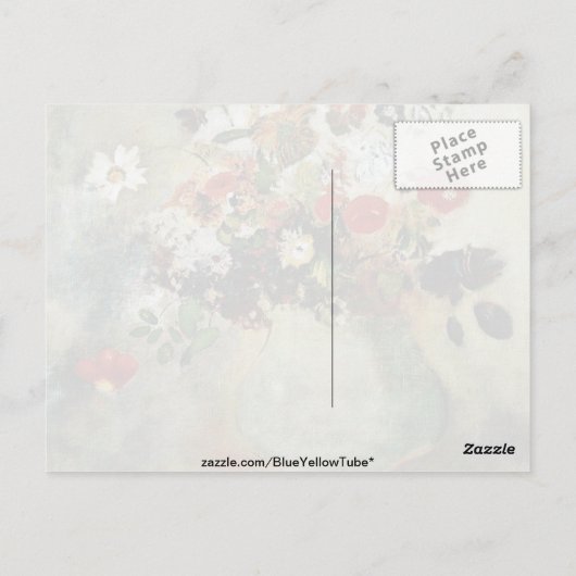 Rote Blume, Odilon Redon Blume Postkarte (Rückseite)