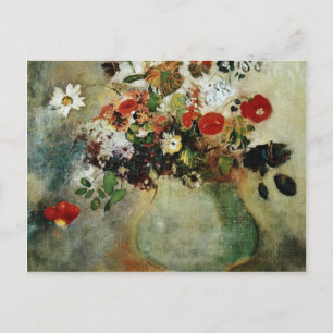 Rote Blume, Odilon Redon Blume Postkarte