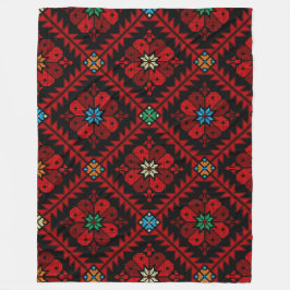 Rote Blume Palästina Stickerei täreez Muster Fleecedecke