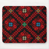 Rote Blume Palästina Stickerei täreez Muster Mousepad (Vorne)
