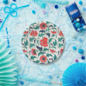 Rote Blume Pappteller (Party)