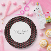 Rote Blume Pappteller (Party)