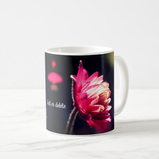 Rote Blume Personalisiert Kaffeetasse (VorderseiteRechts)