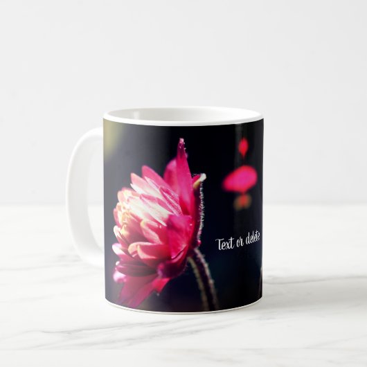 Rote Blume Personalisiert Kaffeetasse (Vorderseite Links)