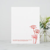 Rote Blume, Petersilie Briefbogen (Stehend Vorderseite)