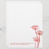 Rote Blume, Petersilie Briefbogen (Vorne/Hinten)