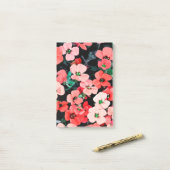 Rote Blume Post-it Klebezettel (Auf Schreibtisch)