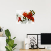 Rote Blume Poster (Heimbüro)