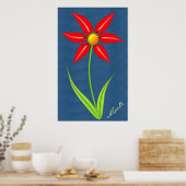 Rote Blume Poster (Küche)