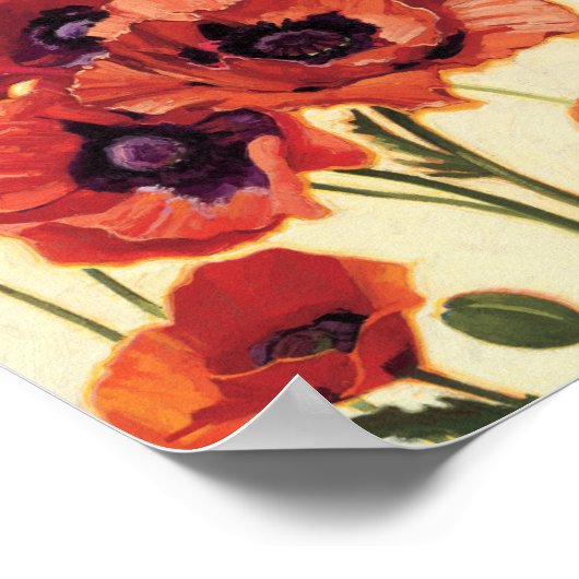 Rote Blume Poster (Ecke)