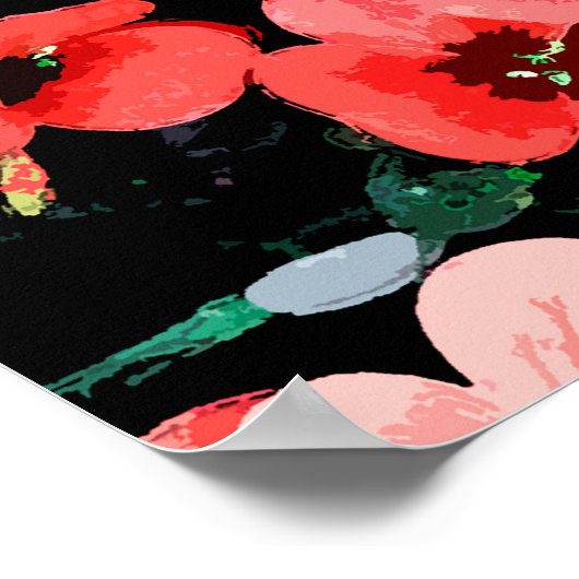 Rote Blume Poster (Ecke)