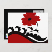 Rote Blume - Postkarte (Vorne/Hinten)