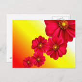 Rote Blume Postkarte (Vorne/Hinten)