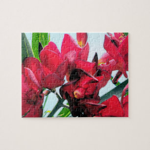 Rote Blume Puzzle