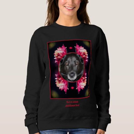 Rote Blume Rahmen Erstellen Sie Ihr eigenes Foto f Sweatshirt (Vorderseite)