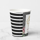 Rote Blume Rose 50 Jubiläum Gold Glitzer Pappbecher (Rechts)