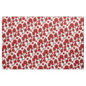 Rote Blume/rote Blätter/Folkloreblume 2 Stoff (Fat Quarter (45,7 x 55,9 cm))