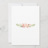 Rote Blume Rote Girl Taufe Einladung (Rückseite)