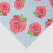 Rote Blume, Rote Rosen, grüne Blätter, Blumenkohl Seidenpapier (Ausschnitt)