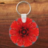 Rote Blume Schlüsselanhänger (Vorderseite)