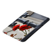 Rote Blume Schmiedeeisen New York City Fotografie Magnet (Linke Seite)