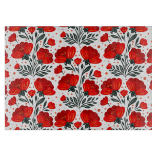 Rote Blume Schneidebrett