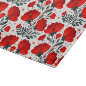 Rote Blume Schneidebrett (Ecke)