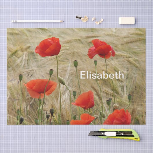 rote Blume Seidenpapier (Handwerk)